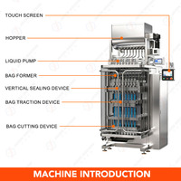 Machine d'emballage entièrement automatique multi-voies (8 voies) pour sachets de friandises pour chats, bâtonnets de viande, pâtes, aliments humides et liquides pour animaux de compagnie