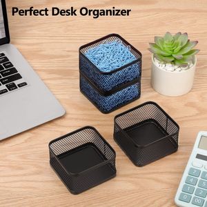 Organisateur de trombone de bureau en maille distributeur et organisateur de support de pince de reliure de bureau pour papiers - Product Image 6