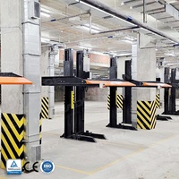 Élévateur de stationnement vertical à deux poteaux pour voitures, capacité 2700 kg, double niveau
