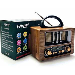 วิทยุพกพาคุณภาพสูงแบบชาร์จไฟได้ สไตล์วินเทจ พร้อมลำโพง AM FM SW USB BT สำหรับใช้ในบ้านและนอกบ้าน วิทยุพลาสติกสไตล์เรโทร - Product Image 1