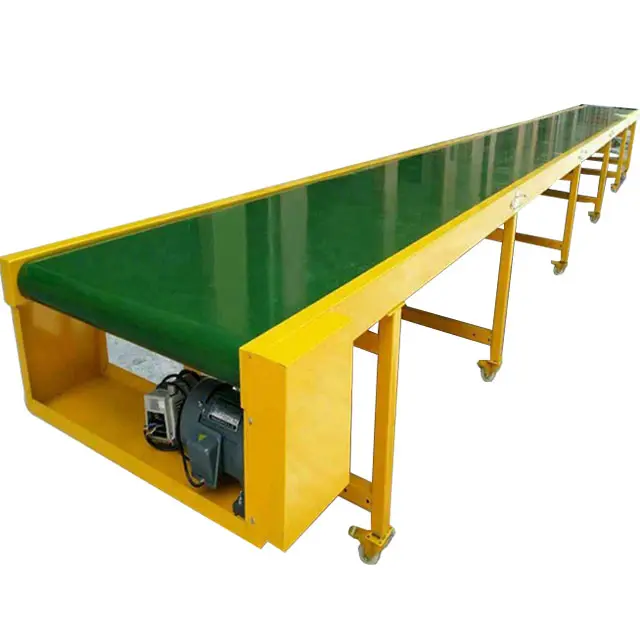 PVC yeşil yassı bantlı taşıyıcı/konveyör sistemi için endüstriyel montaj üretim hattı