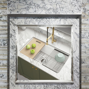 Tablier d'évier de cuisine à un trou, 33x20 pouces, tablier de travail à encastrer à l'avant pour la cuisine, 33x20 pouces - Product Image 3
