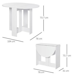 Folding <strong>Drop</strong> <strong>Leaf</strong> Dining <strong>Table</strong> Foldable Bar <strong>Table</strong> for Small Kitchen - Product Image 3