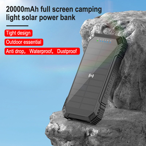 Pd 22.5W 20000mAh <span class=keywords><strong>Powerbank</strong></span> 15W không dây toàn màn hình cắm trại ánh sáng không thấm nước năng lượng mặt trời ngân hàng điện cho ngoài trời - Product Image 3