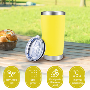 20 once Bicchiere In Acciaio Inox A <span class=keywords><strong>Doppia</strong></span> <span class=keywords><strong>Parete</strong></span> Isolati Bicchiere di <span class=keywords><strong>Caffè</strong></span> Tazza Tazza di Vuoto Tazze con Coperchio - Product Image 3