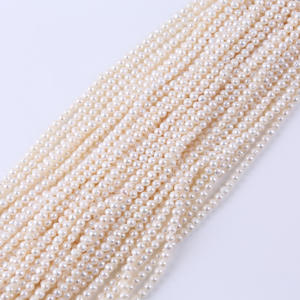Collar de Perlas de Agua Dulce Naturales de 4-5 mm de Zhuji, Cuentas Semiterminadas Casi Redondas para Joyería DIY, Perlas Sueltas al por Mayor - Product Image 1