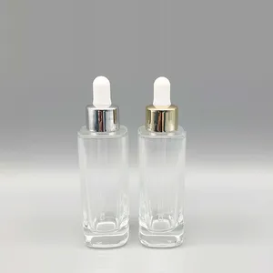 Beautifully unique essential oil packing square dropper bottle 30ml