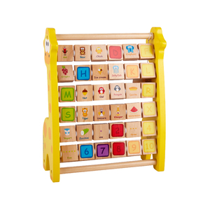 Nouveau design <span class=keywords><strong>en</strong></span> <span class=keywords><strong>bois</strong></span> écologique matériel éducatif Montessori jouet de maths arc-<span class=keywords><strong>en</strong></span>-ciel grosses perles <span class=keywords><strong>boulier</strong></span> - Product Image 2
