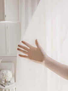 Style campagnard fil <span class=keywords><strong>tissu</strong></span> <span class=keywords><strong>rideau</strong></span> Beige blanc Crochet translucide ombrage gaze de lin pour la maison salon chambre - Product Image 3