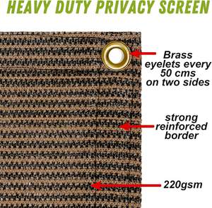 Privacy <strong>Netting</strong> Garden Screening <strong>Windbreak</strong> Fencing 95% <strong>Shade</strong> Brown Beige Green 1m X 5m HDPE Sun Protection Heat Insulation - Product Image 3