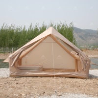 Tente gonflable d'extérieur pour 3 à 4 personnes, 6,3 m², 1 porte, 1 fenêtre de toit, tente de glamping gonflable, tente de plage 4 saisons pour toutes les conditions météorologiques