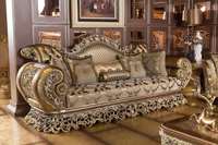 Vente Directe Usine Meubles de Salon Européens Antiques Ensemble de Canapé en Bois Massif 100% Sculpté à la Main Style Royal Classique