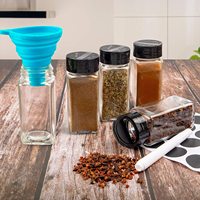Gros Conteneur de Cuisine Carré en Plastique de 145 ml pour Épices et Salière, Emballage Bouteille à Épices avec Couvercle Personnalisé
