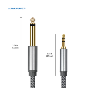Adaptador Mono de 6.35mm Macho <span class=keywords><strong>a</strong></span> 3.5mm Macho Estéreo, <span class=keywords><strong>Cable</strong></span> de Audio para <span class=keywords><strong>Guitarra</strong></span> de 2 Núcleos 1/4 TS <span class=keywords><strong>a</strong></span> 3 Núcleos 1/8 TRS, 1m 2m 3m - Product Image 4