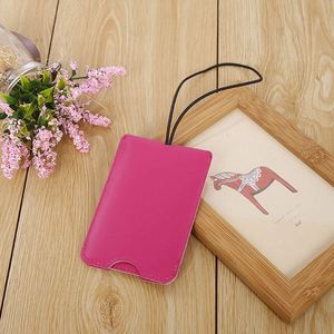 Pu Leather Luggage <b>Tag</b> Suitcases <b>Name</b> Card Travel <b>Tags</b> Labels With Privacy Cover for Baggage Handbag School Suitcase - Product Image 2