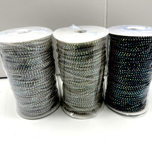Venta Directa de Fábrica, Rollo de 100 Yardas, Cristales de Plástico SS6 para Decoración, Tiras de Diamantes de Imitación para Zapatos, Bolsos y Vestidos - Product Image 4