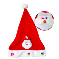 Cappello LED Luminoso Rosso in Tessuto Non Tessuto a Tema Cartone Animato, Accessorio per Feste di Natale, Regalo a Sorpresa per Raduni Festivi