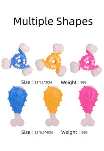 Multi-Style Luxus-Hunde kau spielzeug für aggressive Kau artikel aus strap azier fähigem TPR und Gummi für Kleintiere Gefüllte Hundes piel zeuge Luxus - Product Image 3