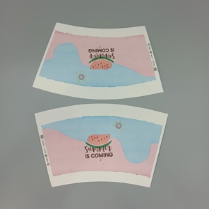 High Quality Waterproof Single and double PE coated <b>paper</b> cup Fan for Milk Tea cup - Product Image 5