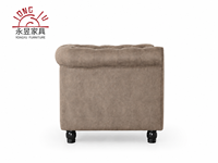 Fauteuil Chesterfield classique, fauteuil individuel vintage en cuir capitonné, fauteuil d'appoint pour salon, fauteuil de détente, mobilier de maison