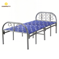Lit pliant en métal avec matelas, idéal pour le bureau, la chambre d'amis, la maison ou la chambre à coucher – Meuble moderne et peu encombrant, disponible en OEM/ODM