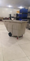 Chariot de stockage industriel multifonctionnel en plastique avec personnalisation OEM, capacité de 1/2 mètre cube et capacité de charge de 850 lb