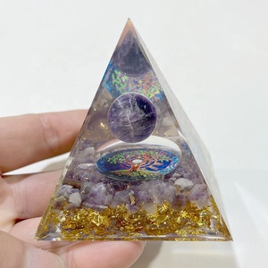 Đá Chữa Bệnh Kim Tự Tháp <span class=keywords><strong>Orgone</strong></span> Năng Lượng Bằng Nhựa Pha Lê Luân Xa Thạch Anh Tím Trang Trí Nhà Cửa Nhiều Kích Cỡ - Product Image 5