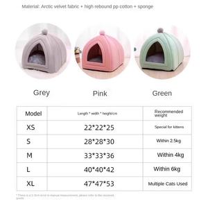 Cama para Gatos con Forma de Domo de Tela Cerrada, Universal para las Cuatro Estaciones, Cálida para Invierno, Casa para Gatos, Caseta para Gatitos, Suministros Cálidos para Mascotas - Product Image 2