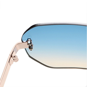 ファッションサングラス最新女性メンズメタル2026トレンディメガネデザイナーサングラスリムレスポリゴンサングラス - Product Image 4
