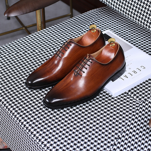 Nouvelles Chaussures Oxford en Cuir Véritable Italien pour Hommes, Style Formel, à Lacets, Confortables, pour le Bureau, la Carrière et les Mariages - Product Image 1