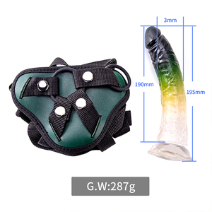 Для пары игр зеленый бондаж Экипировка для взрослых продукт большой дилдо Ремень На дилдо бондаж пояс Секс игрушки для женщин и мужчин - Product Image 6