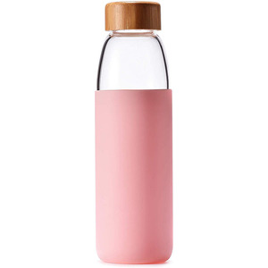 Botella de Agua Deportiva Portátil de Vidrio de Borosilicato Alto con Funda de Silicona - Product Image 5