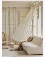 Voilages en lin de style japonais, rideaux modernes pour fenêtres, écrans de fenêtre pour salon, style bois naturel, semi-occultants