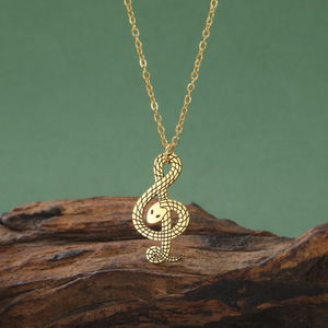 Collar con Nota Musical de Serpiente, Gargantilla Gótica, Joyería Punk, Regalo de <span class=keywords><strong>Halloween</strong></span> para Hombres y Mujeres, Collar de Acero Inoxidable - Product Image 6
