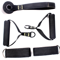 Großhandel: Individuelles Logo, farbiges TPE, 150/200 lbs Fitness-Übungs-Widerstandsband-Set mit Griffen für das Home-Gym