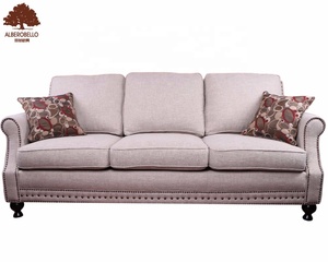 Conjunto de muebles para el hogar, sofá antiguo de tela de terciopelo antiguo, americano - Product Image 1