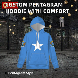 High Quality Custom Design Pentagrams Print Eco-Friendly Autumn Streetwear Drop Shoulder Pullover <b>Hoodie</b> <b>for</b> Men with <b>String</b> - Product Image 2