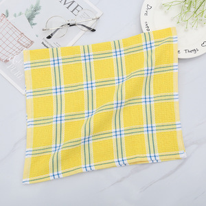 Pure Cotton Checkered Tea Towel 38x64 Cm Rectangle <b>Absorbent</b> Kitchen Towel For Tea Ceremony - Product Image 2
