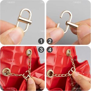 Boucles à clip métalliques réglables pour chaîne de sac, attache de raccourcissement de la longueur de la chaîne, fermoirs pour accessoires de sac - Product Image 6