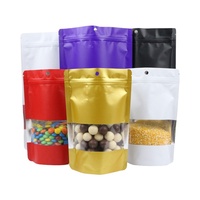 Échantillon gratuit Sacs en plastique Doypack personnalisés noir mat blanc Pochette debout en feuille d'aluminium à fermeture éclair pour aliments pour animaux domestiques avec fermeture éclair en Mylar