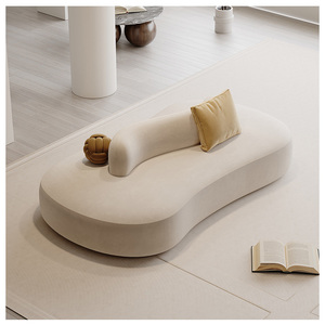 Divano Nordico Minimalista Curvo dal Design Creativo <span class=keywords><strong>in</strong></span> Tessuto Vellutato a Due Lati per Soggiorno, Vendita all'Ingrosso - Product Image 1
