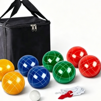 Ensemble de boules de pétanque en résine haute densité de 90 mm, 8 pièces, avec sac de transport pour les jeux de famille en plein air, à la plage ou dans le jardin
