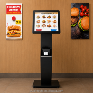 Kiosque de restauration rapide WUXIN, borne de paiement automatique à écran tactile, équipé d'un lecteur de code QR/imprimante thermique 80 mm - Product Image 6