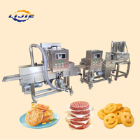Ligne de production automatique de galettes de viande et de hamburgers, moteur en acier inoxydable 304, haute efficacité, fabrication de nuggets de poulet