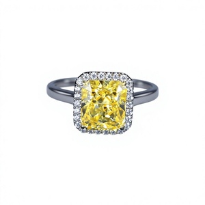 Beautiful 925 Sterling Silver Lab Grown Diamond <b>Cushion</b> Shape <b>Ring</b> for Women Elegant Luxury Engagement Jewelry - Product Image 1