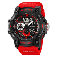 STRYVE 8029 Sportuhr Herren Quarz-Armbanduhren 50M Wasserdichte Uhren Stoppuhr Großes Zifferblatt Digitaluhr für Männer Herrenuhren