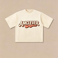 T-shirt Homme ALCLEVER à Col Montant, Manches Chauve-Souris Larges 250 g/m², Rétro en Coton Pur, Manches Courtes, Personnalisation DTG DTF OEM