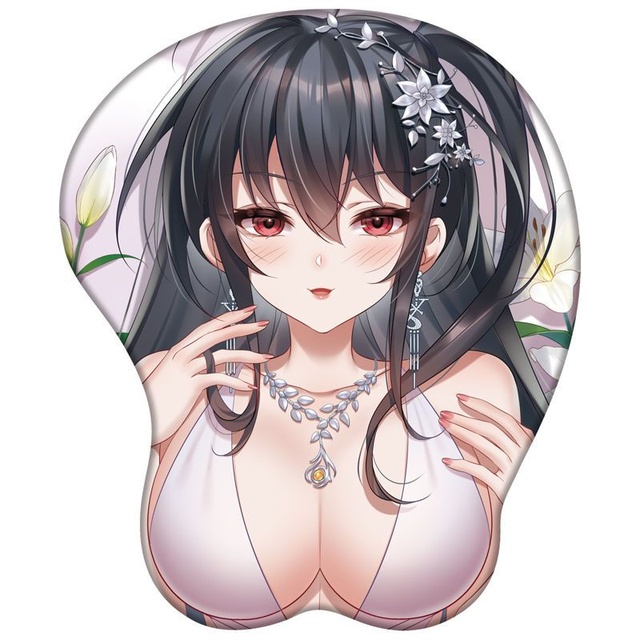 Custom 3D Cute Anime Ergonomic Silicone Gel Wrist Mousepad with DIY Wrist Rest Support Nude Ass Breast Carton