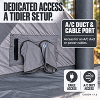 Tente gonflable Coody Familia 17.2 Air - Grise, grande capacité, imperméable, pour camping familial en extérieur