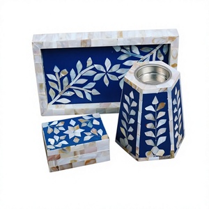Ensemble de brûleurs à bakhoor PearlMajesty – Porte-encens de luxe en mosaïque de nacre pour une décoration intérieure raffinée - Product Image 1